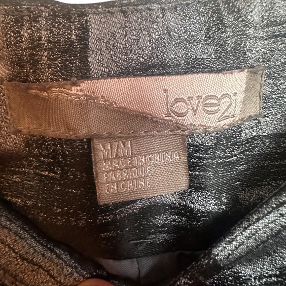 Vintage 00s Forever Love 21 Silver Window Pane Print Pleated Skirt Medium - Picture 2 of 6